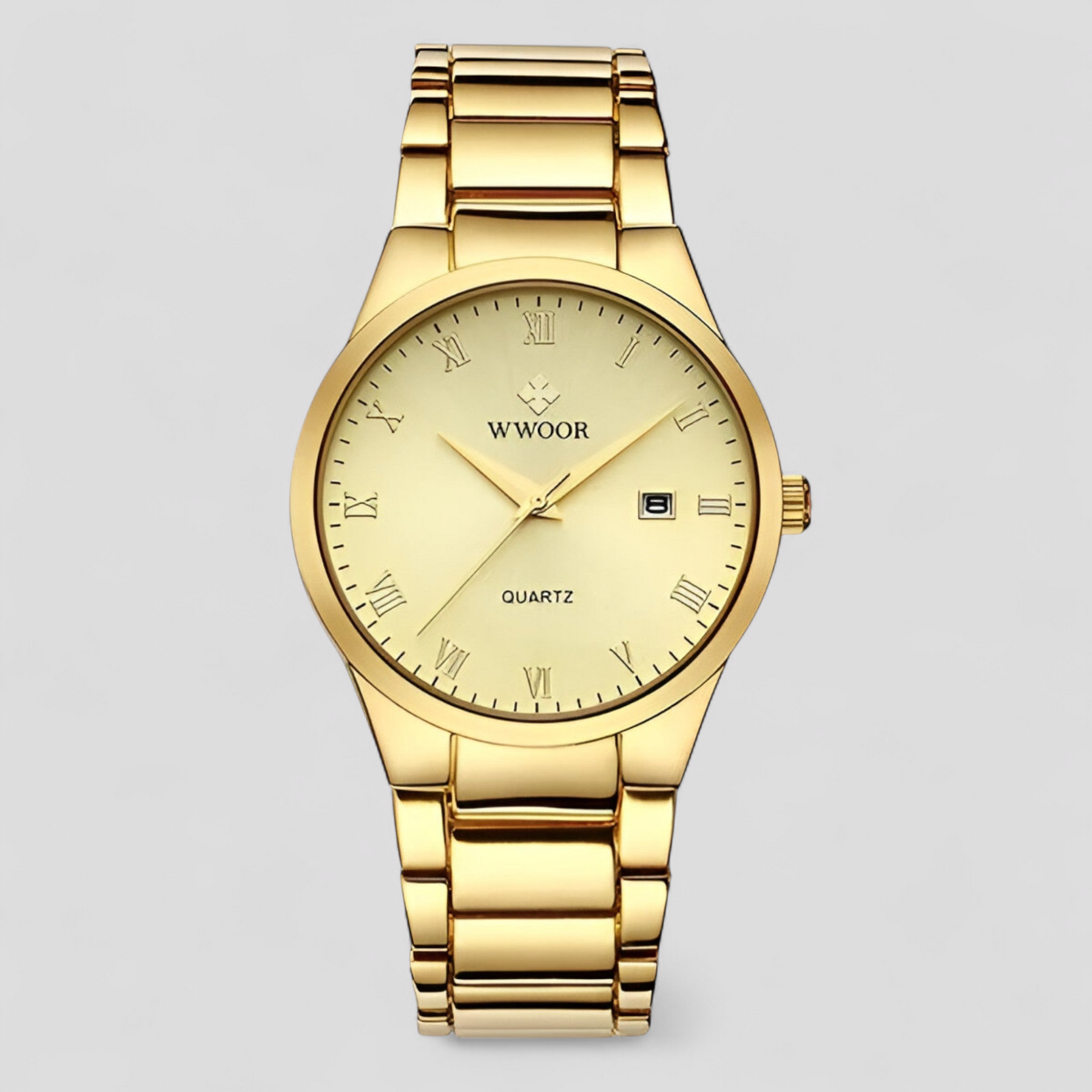 watches : Victor | Elegant quartzhorloge in Goud goud met doos van Pantinoshop