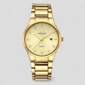 watches : Victor | Elegant quartzhorloge in Goud goud met doos van Pantinoshop