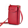 Bolso cruzado de cuero PU - Rojo