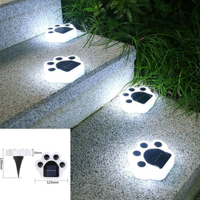 Paw Print Lampjes op zonne-energie - Wit (4st) - Garden - Pantino