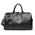 Bolso de Cuero Elegante para Hombre - Ideal para Viajes Largos - Negro