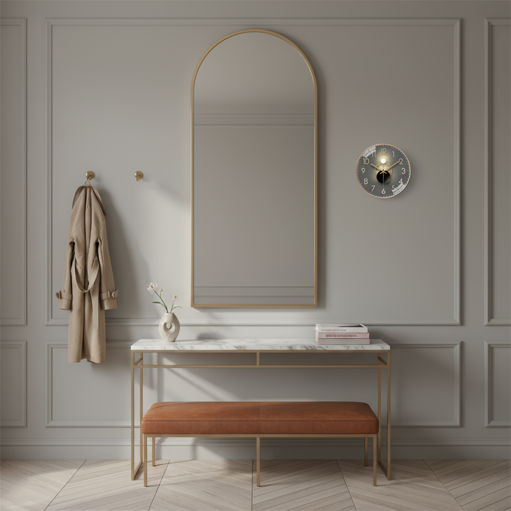 Stille Wandklok met Minimalistisch Design Kwarts