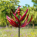 Metalen Windmolen Sculptuur Rood - Tuin Decoratief Kunst - Metaal