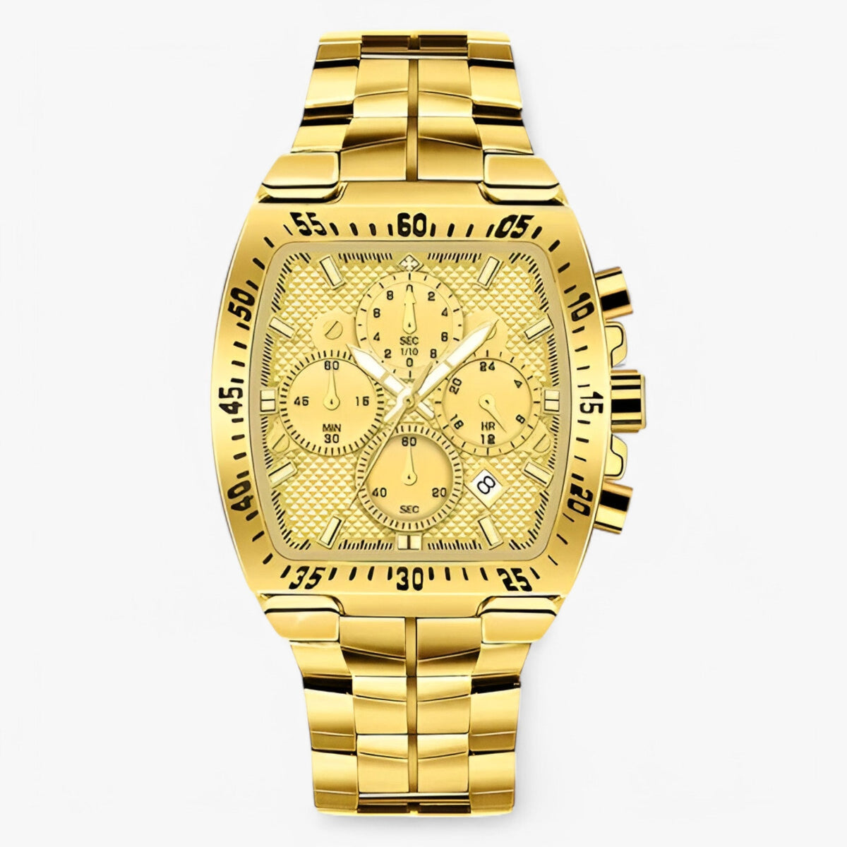 watches : Bruno | Luxe Militair Horloge in goud goud van Pantinoshop