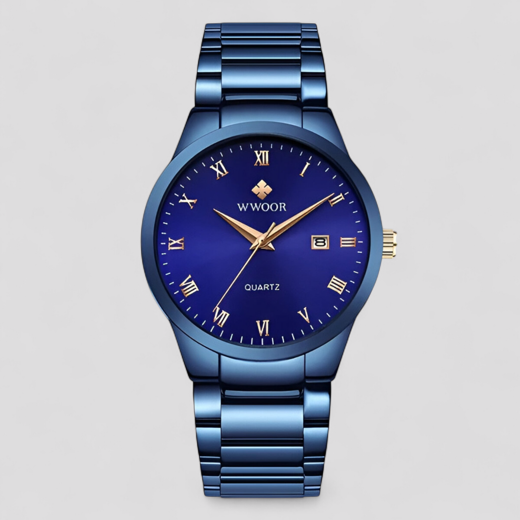 watches : Victor | Elegant quartzhorloge in Blauwe roos met doosje van Pantinoshop