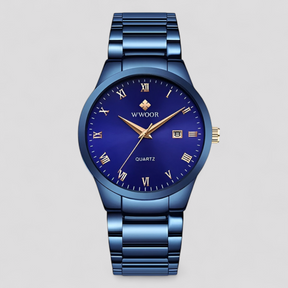 watches : Victor | Elegant quartzhorloge in Blauwe roos met doosje van Pantinoshop