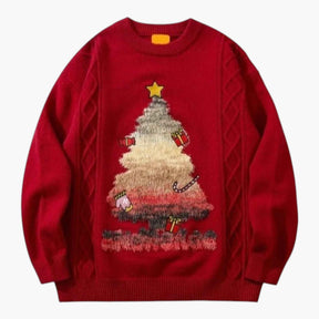 Herentruien : Heren Casual Gebreide Trui voor Herfst in Rood van Pantino