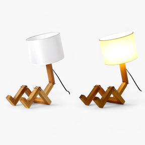 Houten Robotlamp | Creatieve bureaulamp - €25 : Houten Robotlamp | Creatieve bureaulamp - moderne Scandinavische stijl voor lezen en decoratie in van Pantino