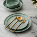 Minimalistisch Bestekset Goud - Titanium Luxe Elegant Dineren - Titanium