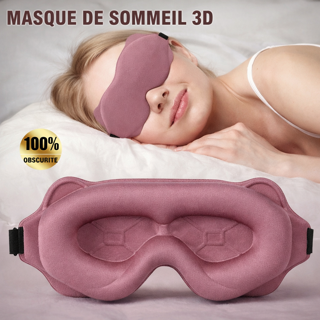 Justerbar 3D-søvnmaske – anti-lys komfort til mænd og kvinder