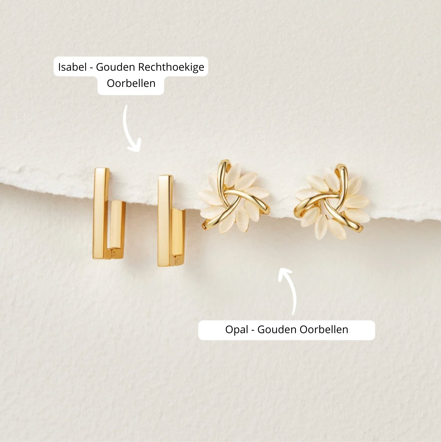 Isabel Gouden Oorbellen - - Earrings - Pantino