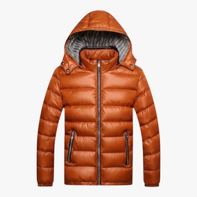 Herenjassen & -jacks : Luke | Heren Jas Winter met Capuchon in Bruin van Pantino