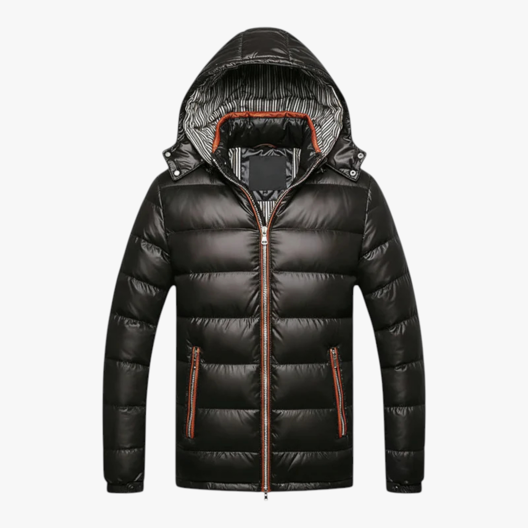 Herenjassen & -jacks : Luke | Heren Jas Winter met Capuchon in Zwart van Pantino