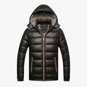 Herenjassen & -jacks : Luke | Heren Jas Winter met Capuchon in Zwart van Pantino