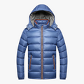 Chaqueta de invierno para hombre con capucha - Azul