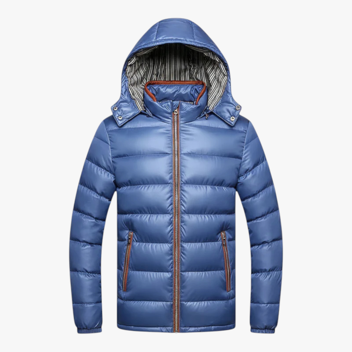 Herenjassen & -jacks : Luke | Heren Jas Winter met Capuchon in Blauw van Pantino