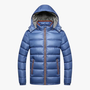 Herenjassen & -jacks : Luke | Heren Jas Winter met Capuchon in Blauw van Pantino