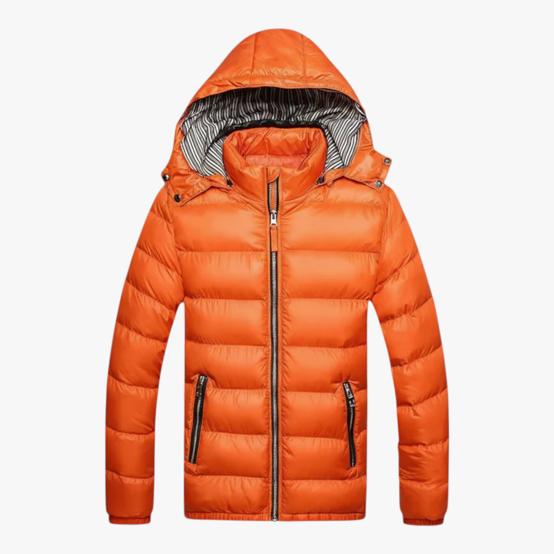 Herenjassen & -jacks : Luke | Heren Jas Winter met Capuchon in Oranje van Pantino