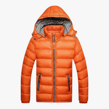 Herenjassen & -jacks : Luke | Heren Jas Winter met Capuchon in Oranje van Pantino