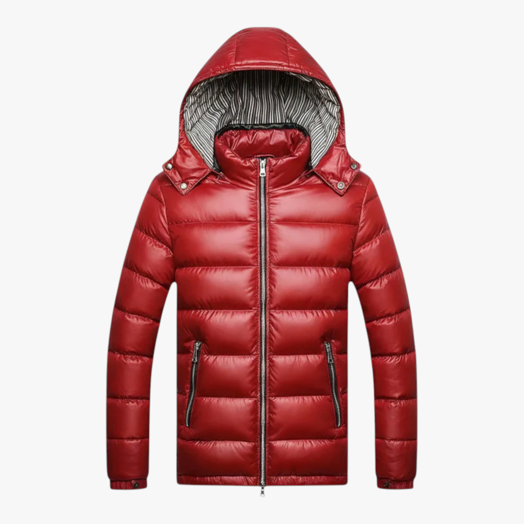 Herenjassen & -jacks : Luke | Heren Jas Winter met Capuchon in Rood van Pantino