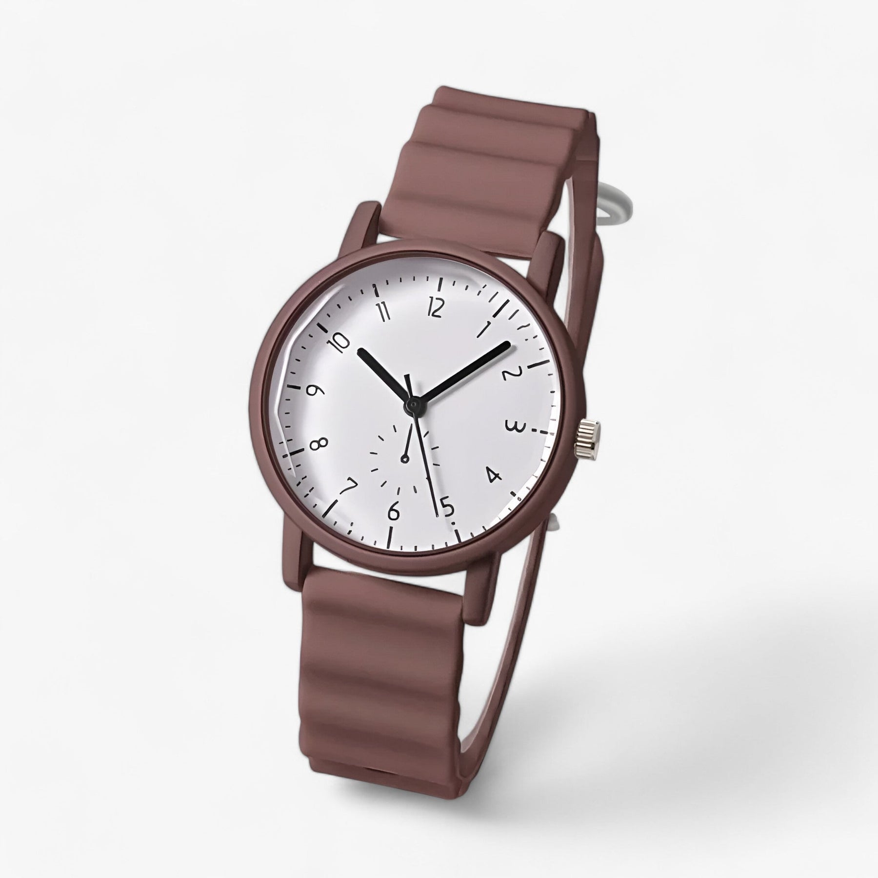 Watches : Jelly Watch – Stijlvol golfhorloge met siliconen band in Bruin van Pantino