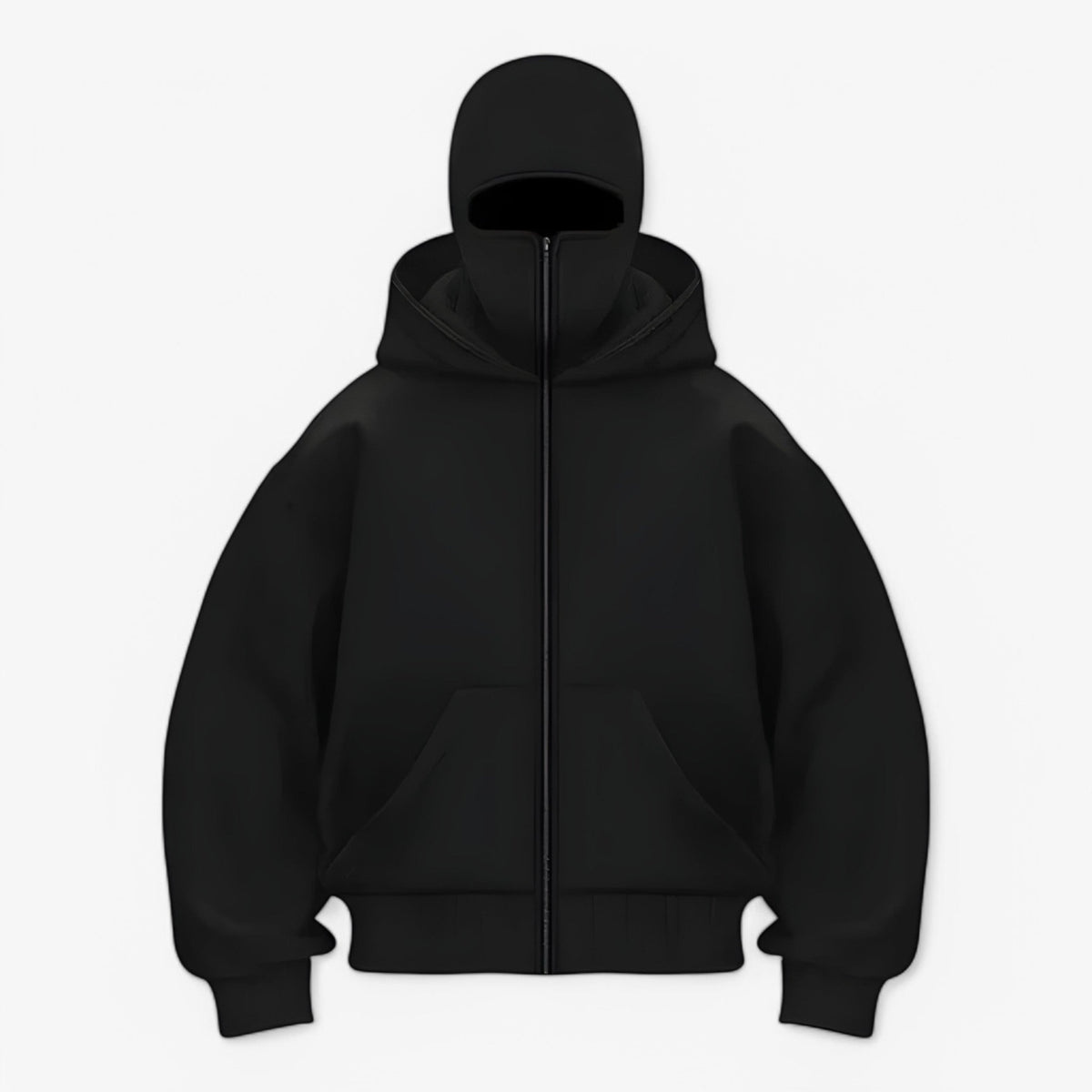 Jacket : Jessy | Fleece bivakmuts met volledige ritssluiting in Zwart van Pantino