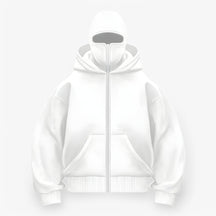 Jacket : Jessy | Fleece bivakmuts met volledige ritssluiting in Wit van Pantino