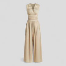 Women Set : Marsilia | Comfy Jumpsuit Dames met Top en Broek in Beige van Pantino