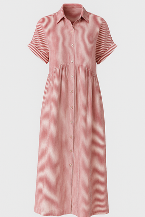 Chic midi-kjole til damer med praktiske lommer