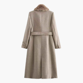 Mary | Lange Dames Jas Winter met Bontkraag