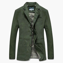 Herenjassen & -jacks : Ricardo | Lange Heren Jas van Ademend Katoen in Beige van Pantino