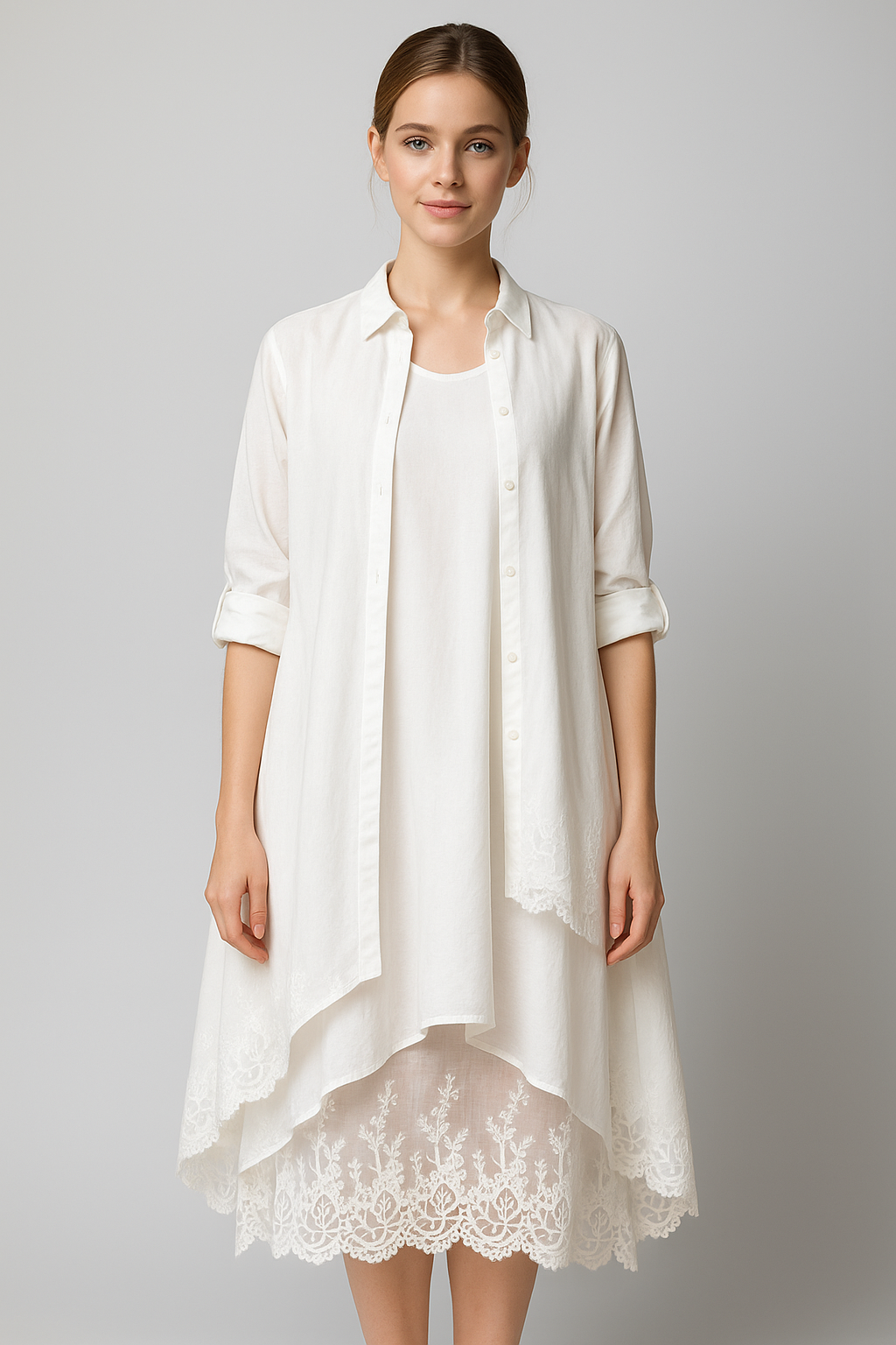 (Pinterest) Midi-jurken : Aurora | Lange Jurk Dames met Camisa voor Zomer in van Pantino