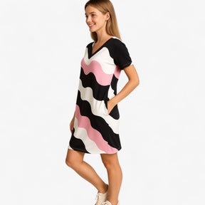 Women's Dress : Lacey | Lange Jurk Dames met V-Hals voor Feestelijke Kleding in van Pantino