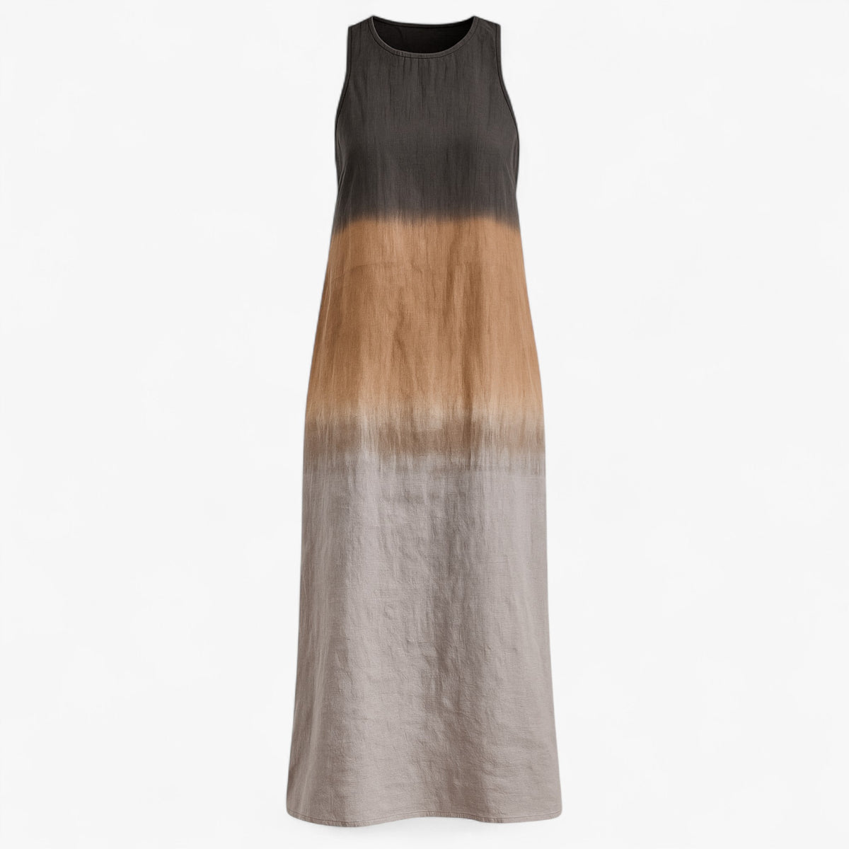 Women's Dress : Mirriam | Lange Mouwloze A-Lijn Jurk Dames Zomer in Grijs van Pantino