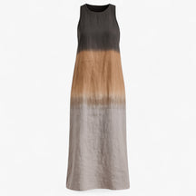 Women's Dress : Mirriam | Lange Mouwloze A-Lijn Jurk Dames Zomer in Grijs van Pantino