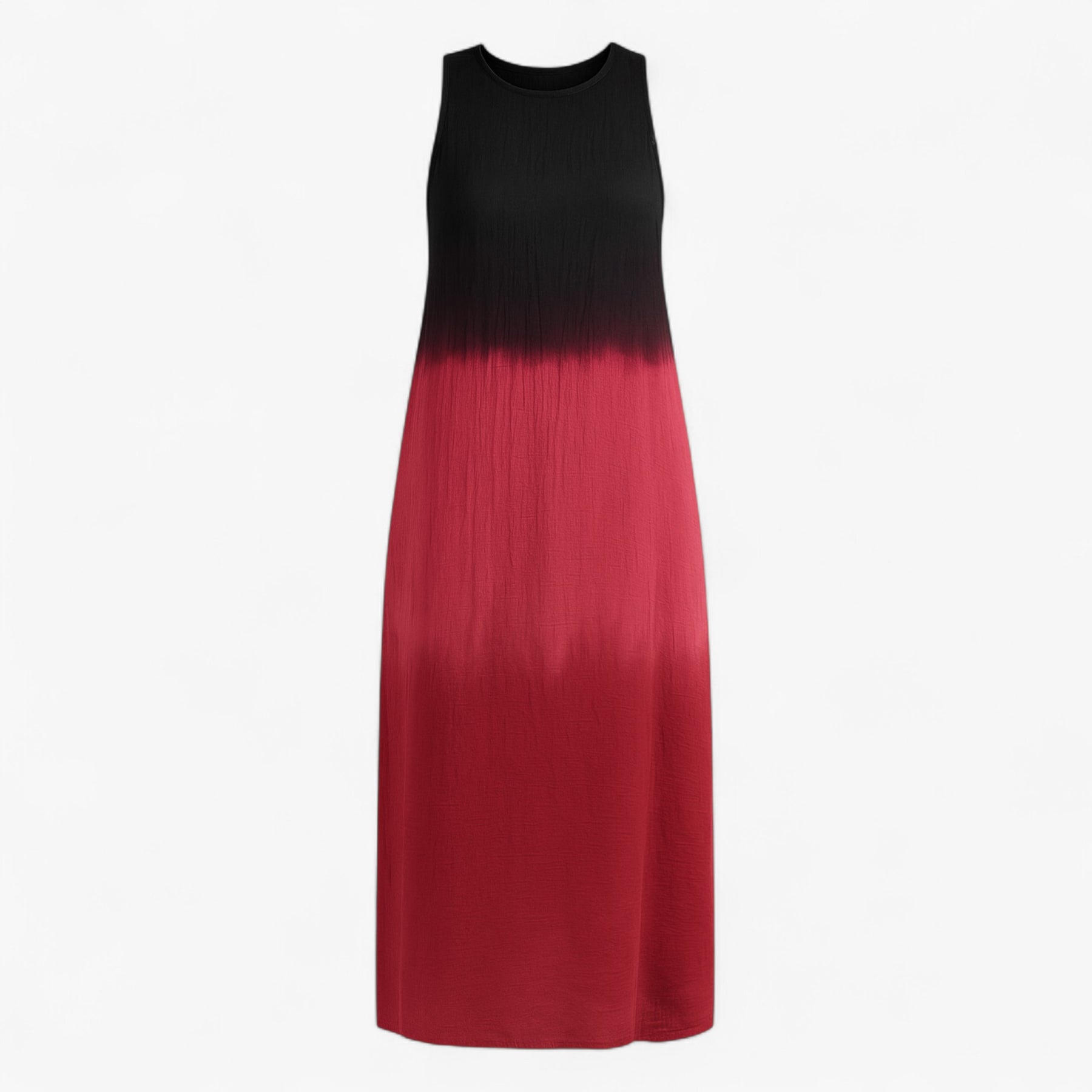 Women's Dress : Mirriam | Lange Mouwloze A-Lijn Jurk Dames Zomer in Rood van Pantino