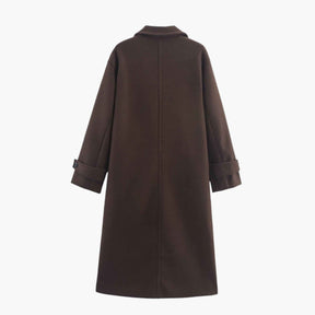 Damesjassen & -jacks : Angela | Lange Winterjas Dames Elegante Wollen Jas in van Pantino