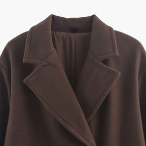 Damesjassen & -jacks : Angela | Lange Winterjas Dames Elegante Wollen Jas in van Pantino