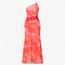 Women's Dress : Leah | Elegante damesjurk met één schouder in Roze XS van Pantino