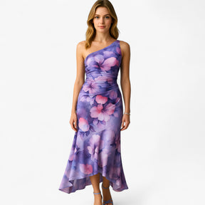 Women's Dress : Leah | Elegante damesjurk met één schouder in van Pantino