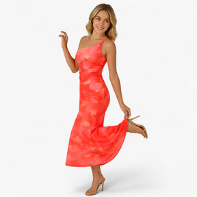 Women's Dress : Leah | Elegante damesjurk met één schouder in van Pantino