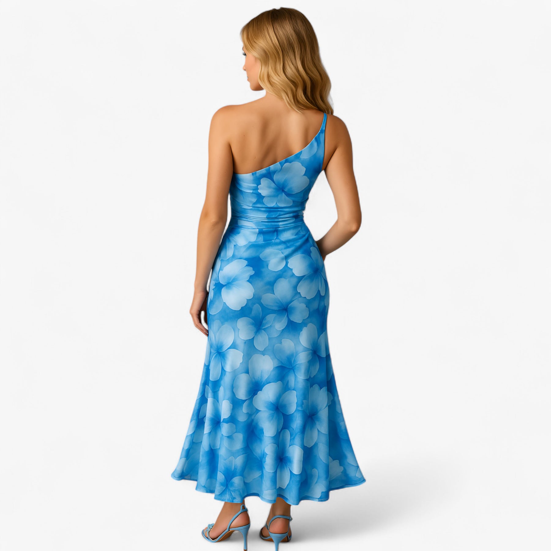 Women's Dress : Leah | Elegante damesjurk met één schouder in van Pantino
