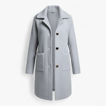 Clothes : Liliosa | Lange winterjas voor dames in wolmix in Grijs van Pantino