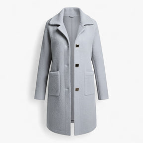 Clothes : Liliosa | Lange winterjas voor dames in wolmix in Grijs van Pantino