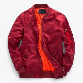 Jacket : Logan | MA1 Pilot Bomberjack – Militaire warmte voor herfst en winter in Donkerrood van Pantino