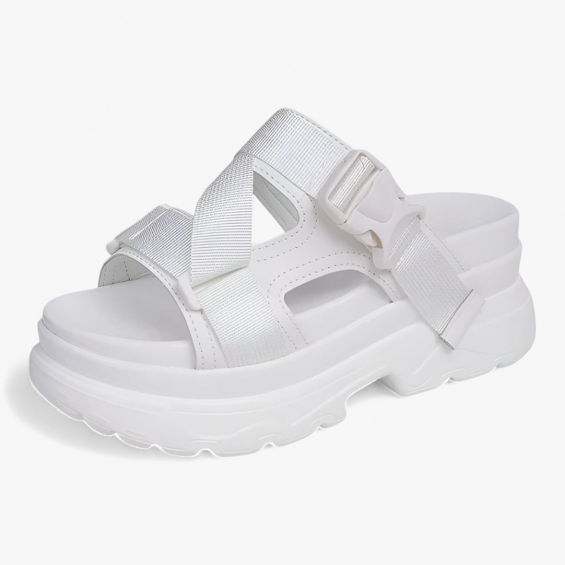 Sandals : Maica | Sandalen met dikke zolen – Comfortabel en duurzaam in Wit van Pantino