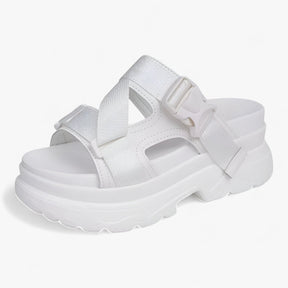 Sandals : Maica | Sandalen met dikke zolen – Comfortabel en duurzaam in Wit van Pantino