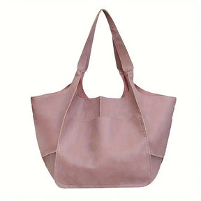 bags : Marianne Schoudertas | Groot zacht PU leer Tote Bag in Roze van Pantino
