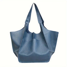 bags : Marianne Schoudertas | Groot zacht PU leer Tote Bag in Blauw van Pantino