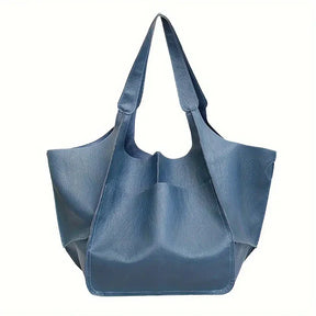 bags : Marianne Schoudertas | Groot zacht PU leer Tote Bag in Blauw van Pantino